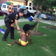 McKinney, Texas, Police Cpl. Eric Casebolt throws a 15-year-old girl down on the ground during an incident at a pool party June 5, 2015.
YouTube screenshot